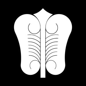 당(唐) 부채(団扇, 토우우치와)군배(軍配) 부채를 본뜬 가문(家紋)