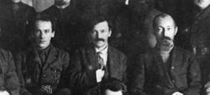 초기 NKVD 지도자, 겐리흐 야고다, 당시 (1924년) OGPU SOU의 제1부 국장 뱌체슬라프 멘진스키, OGPU SOU 국장 겸 OGPU 부국장, 그리고 OGPU 국장 펠릭스 제르진스키, 1924