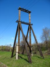 중전압 가공선 10kV용 목재 전주