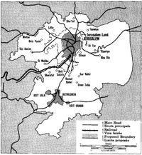예루살렘 주변 국제 구역, 팔레스타인 문제 임시 위원회가 제안한 경계