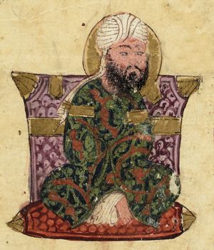 1200–1210년의 알렉산드리아 카디, 마카마트 알-하리리(BNF 3929)에 따르면