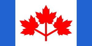 앨런 베도가 디자인하고 레스터 B. 피어슨 총리가 선호한 "피어슨 페넌트"로 불리는 국기 디자인