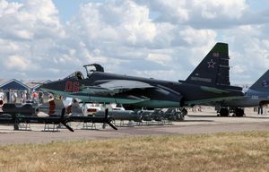 러시아 공군 창설 100주년 기념 행사에서 Su-25SM