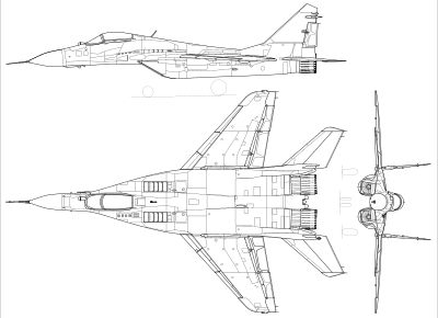 미코얀 MiG-29의 3면도 선화