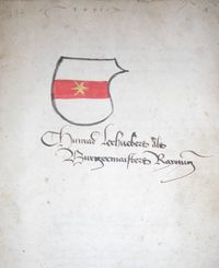 1471년 시장 콘라트 레르후버가 그린 도시 문장