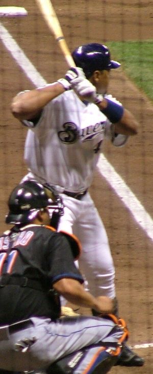 밀워키 브루어스 시절의 카를로스 리 (2005년 5월 7일)