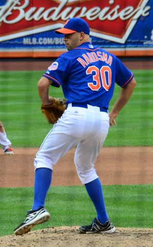 2013년 뉴욕 메츠에서 아즈마가 투구하고 있다