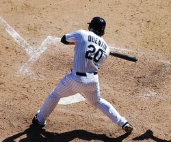 2008년 화이트삭스에서 타격하는 퀸틴