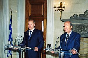 러시아의 블라디미르 푸틴 대통령과의 기자 회견 (2001년 12월 7일)