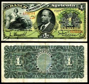 1 수크레 (1910), Banco Comercial Y Agricola