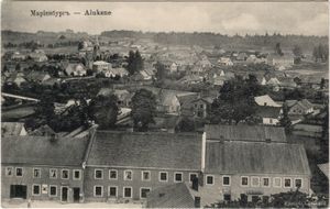 1940년 화재로 파괴되기 전의 알룩스네 시내