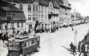 리예파야의 전기 노면 전차, 1900년경