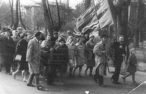 1963년 리예파야 도시 공원에서 열린 소련 집회