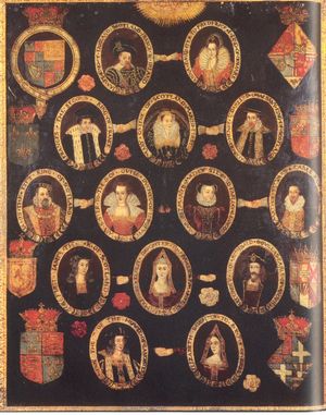 헨리 7세 후손의 가계도, 가운데행 맨 오른쪽이 매슈