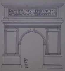 132~135년 유대 반란을 진압한 하드리아누스 황제에게 헌정된 텔 샬렘의 하드리아누스 개선문 도식적 재건