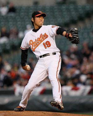 볼티모어 오리올스 시절의 우에하라 (2009년)