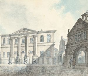 구 샤이어 홀(철거됨)과 올드 마켓 홀, 1796년