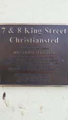 알렉산더 해밀턴을 기념하는 역사적인 표지판