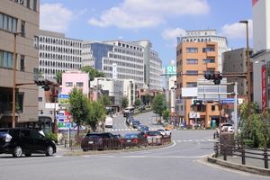 야고토 교차로에서 본 나고야 캠퍼스(2021년 8월)