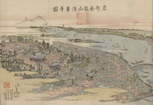 도토야 홋케의 《동도금룡산천초사도》 (東都金龍山浅草寺図, 1820년)