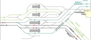 JR 동일본 선로 및 승강장 배치