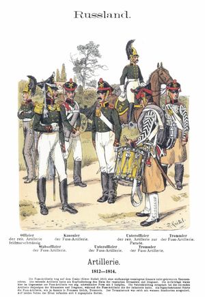 1812-1814년 러시아 포병대