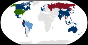 환태평양 훈련 참가국 (2014년):  개최국  현재 참가국  현재 옵서버  전 참가국  전 옵서버
