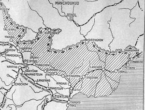 탕구 협정으로 지정된 비무장지대 영역