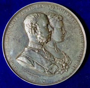 1881년 타우텐하인의 결혼 기념 메달, 앞면