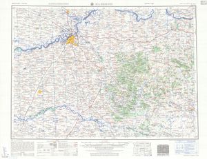 哈爾濱}}이 포함된 지도(AMS, 1955)