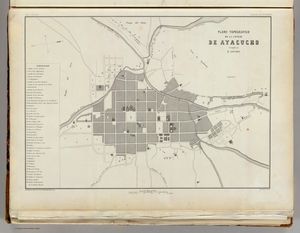 1865년 아야쿠초 지도, 스페인어판