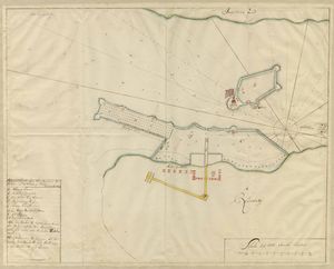 1724년 크론시타트 항구와 인근 요새 지도