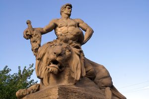 폴란드 브로츠와프에 있는 삼손 기념비