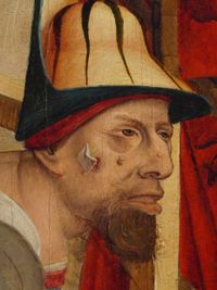 1490년 그림에서 묘사된 얼굴의 드레싱