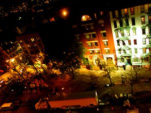 2009년 11월 뉴욕 6번가에서 촬영 중인 월 스트리트: 머니 네버 슬립스