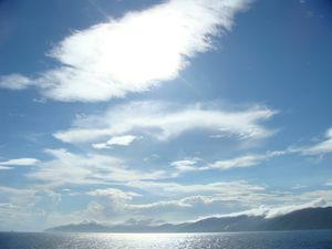 바다에서 본 사다미사키 반도