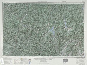 홍원군과 주변 지역을 포함한 지도 (1954)