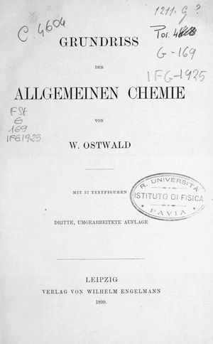 일반 화학 개요(Grundriss der allgemeinen Chemie) (1899년)