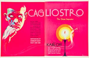 역사적인 오컬티스트 알레산드로 칼리오스트로를 기반으로 한 영화 프로젝트 칼리오스트로의 콘셉트 아트. 이 영화는 결국 미이라의 기반이 되었다.