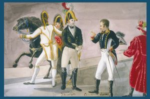 이투르비데 장군이 호르마에체아 대령으로부터 멕시코시티의 열쇠를 받다.