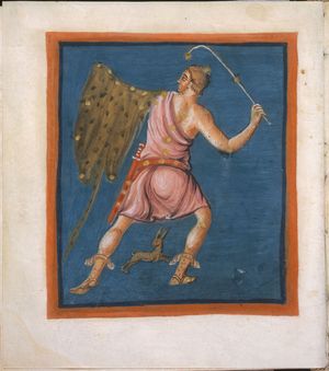 9세기 라이덴 아라테아에 묘사된 오리온