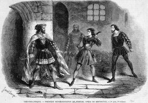 1860년 리리크 극장에서 상영된 피델리오의 마지막 장면