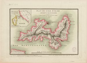 1814년 엘바 지도