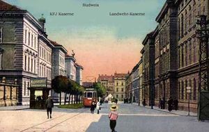 라데츠키 거리(현재 지슈코바 거리)의 트램