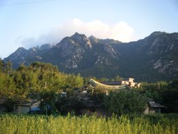 영암군 영암읍 용흥리에서 바라본 월출산