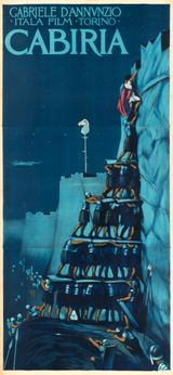 카비리아 포스터, 인간 피라미드 장면 묘사