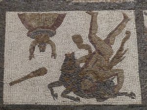 헤라클레스가 에리만토스 멧돼지를 죽이는 모습