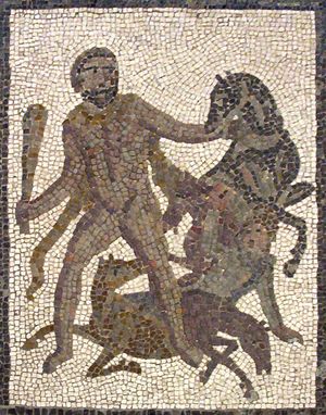 디오메데스의 암말을 붙잡기 전의 헤라클레스