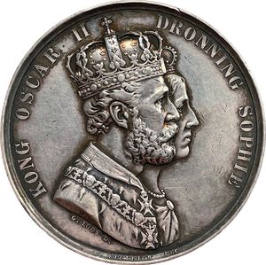 오스카와 소피아의 노르웨이 대관식 메달