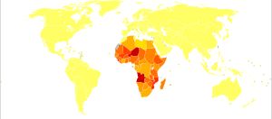 인구 10만 명당 주혈흡충증으로 인한 장애 보정 생존 연수